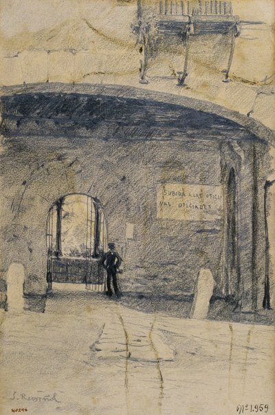 Arco e muro della porta. Granada da Santiago Rusiñol